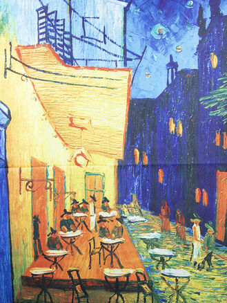 Delfin dámská šála noční kavárna - Vincent van Gogh