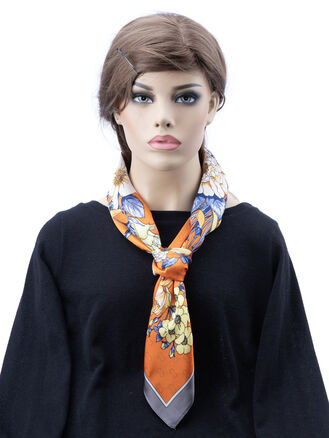 Dámský hebký šátek s barevnými květinami