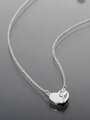 Náhrdelník, jemný řetízek z chirurgické oceli se srdíčkem a klíčkem