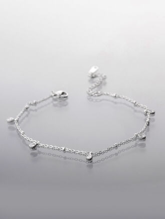 Elegantní řetízek na nohu z chirurgické oceli s krystalky