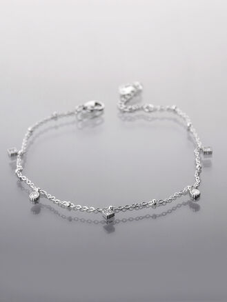 Elegantní řetízek na nohu z chirurgické oceli s krystalky