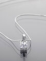 Jemný náhrdelník z chirurgické oceli, řetízek s přívěskem, krystalek